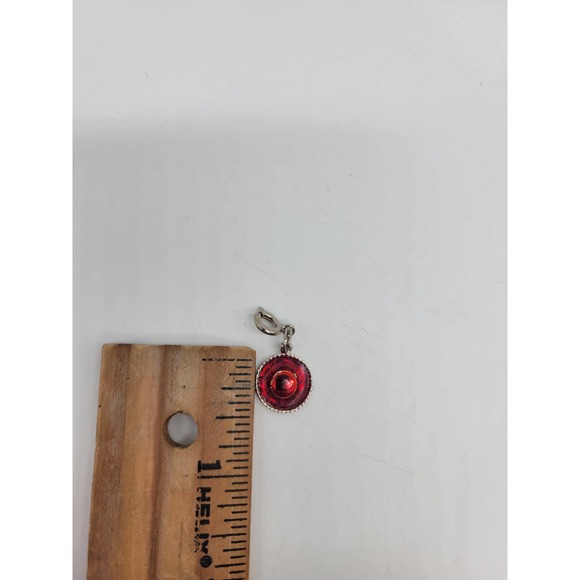 Sterling Silver Red Hat Bracelet Charm Some Flaws Please Read - Picture 6 of 6